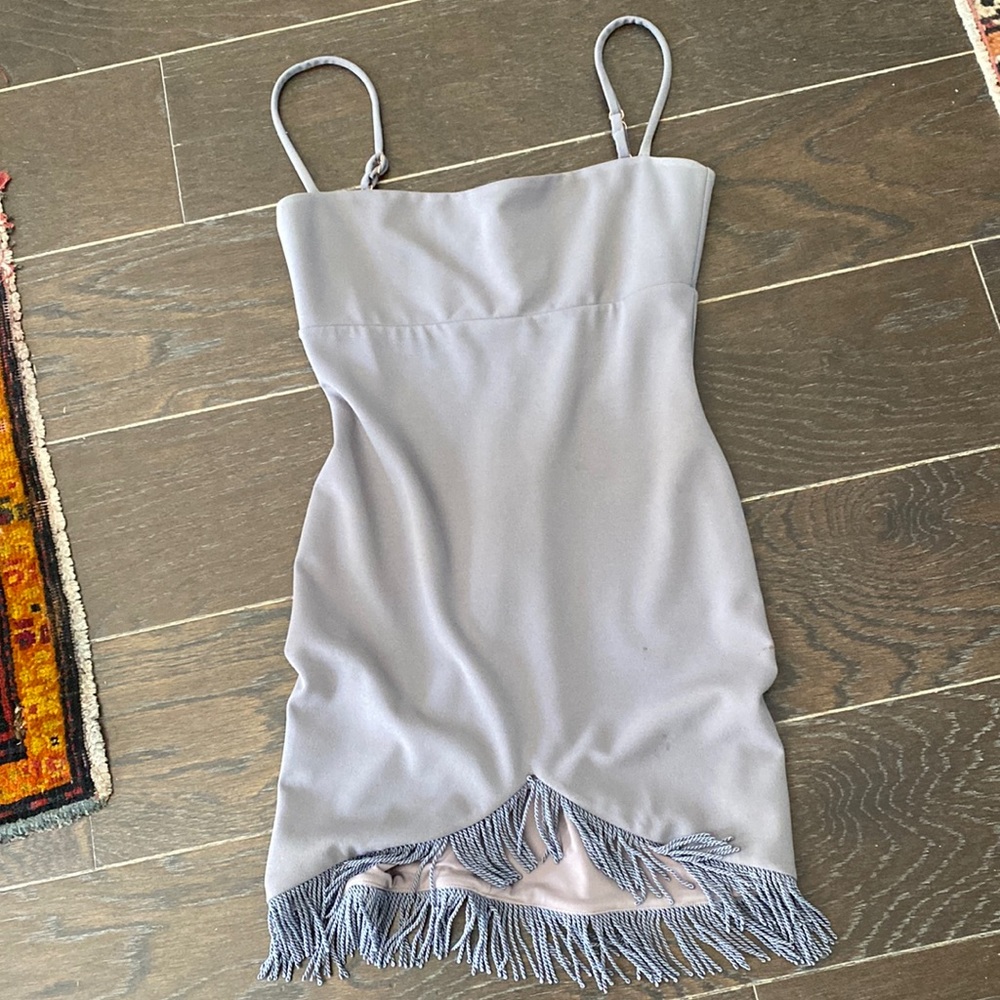 Grey blue dress